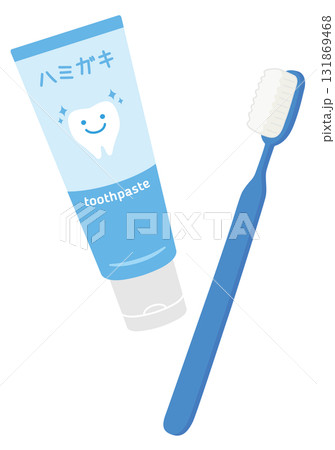 日用品_ハミガキ_歯ブラシと歯磨き粉 131869468