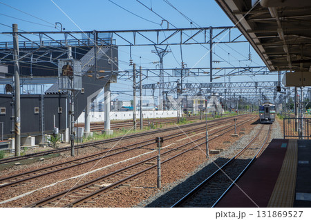 線路のレールの風景 131869527