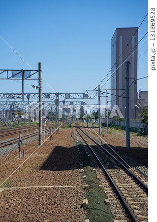 線路のレールの風景 131869528