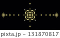 Gold Ink Line – 高級感のある雪の結晶ライン素材③ 131870817