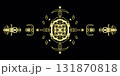 Gold Ink Line – 高級感のある雪の結晶ライン素材④ 131870818