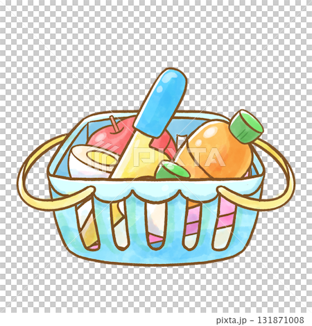 玩具屋水彩畫(放在淺藍色的籃子裡) 玩具屋水彩畫(放在淺藍色的籃子裡) 131871008