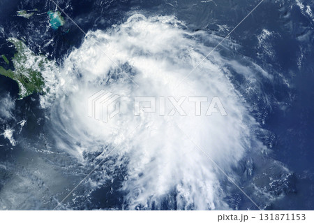 Hurricane from space, atmospheric cyclone. Elements of this image furnished by NASA Hurricane from space, atmospheric cyclone. Elements of this image furnished by NASA 131871153