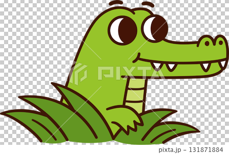 Cute cartoon crocodile 131871884