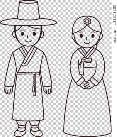 Traditional Korean costumes 131871889
