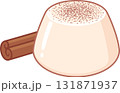 Tembleque pudding cartoon illustration. 131871937