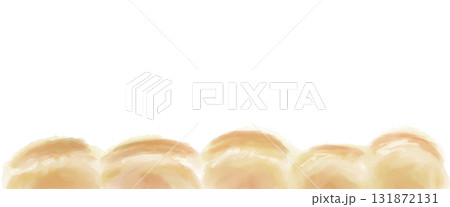 食パンが頭がいくつも並んだ風景ラインイラスト 食パンが頭がいくつも並んだ風景ラインイラスト 131872131