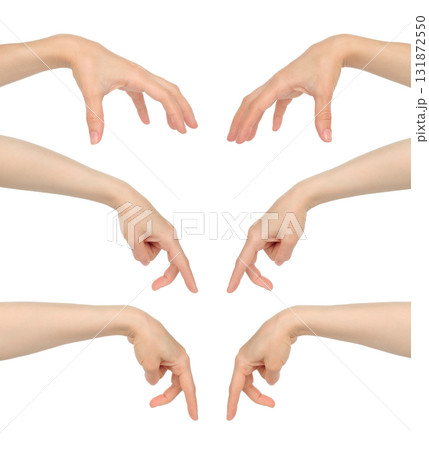 Set of hand gestures with walking fingers, isolated on transparent background Set of hand gestures with walking fingers, isolated on transparent background 131872550