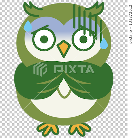 貓頭鷹的各種表情（綠色）_我該怎麼辦？ 131872612