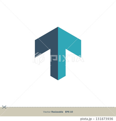 Letter T Up Arrow Logo Template Illustration Design. Vector EPS 10. Letter T Up Arrow Logo Template Illustration Design. Vector EPS 10. 131873936