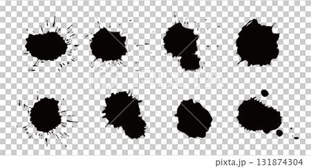 血痕・血のベクター素材のセット 黒のイラスト素材 [131874304] - PIXTA