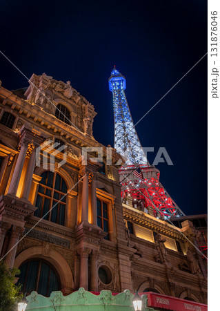 アメリカ　ネバダ州のラスベガスの夜景 131876046
