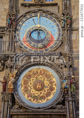 Astronomical clock on historic tower in Prague Astronomical clock on historic tower in Prague 131877032
