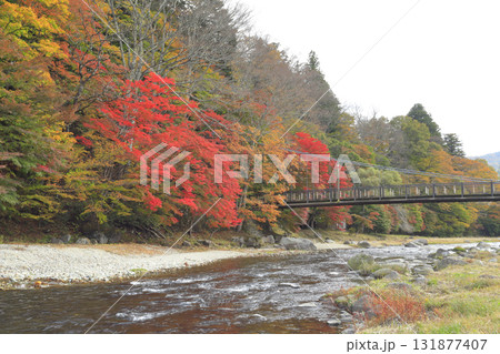 紅の吊橋 131877407