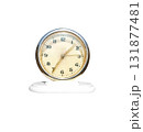 Old soviet antique vintage table clock on a white background 131877481