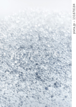 Closeup photo of silica gel beads, selective focus. 131878184