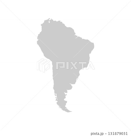 Gray vector world map illustration. South america continent on transparent background. Showcasing a global perspective with clear outlines for educational and design purposes Gray vector world map illustration. South america continent on transparent background. Showcasing a global perspective with clear outlines for educational and design purposes 131879031