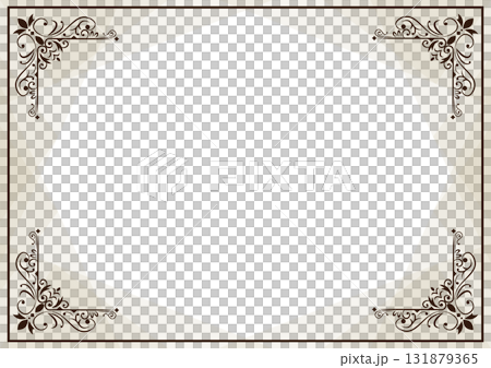 棕色仿古框架背景 6 131879365