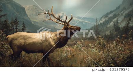 Wild deer in wilderness of North America Wild deer in wilderness of North America 131879573