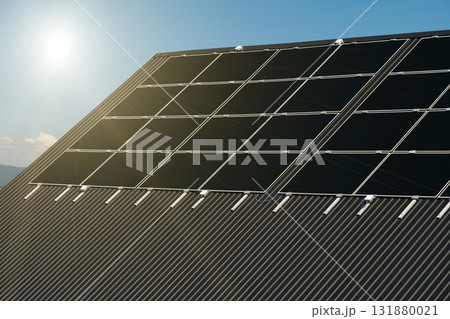 Solar cell panels on roof Solar cell panels on roof 131880021