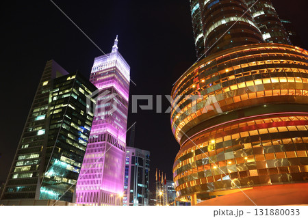 Financial centre in Doha at night, Qatar Financial centre in Doha at night, Qatar 131880033