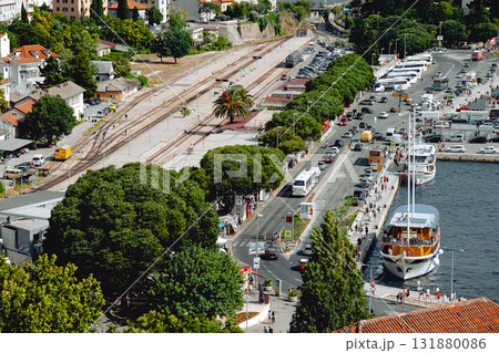 14 JULY 2016 Split, Croatia. The marina and main road in the center of Split. A popular tourist city. 131880086