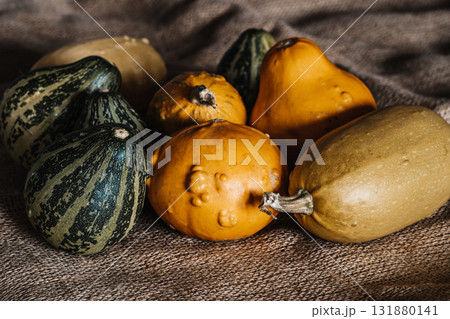 Yellow and Green Mini Decorative Pumpkins Yellow and Green Mini Decorative Pumpkins 131880141