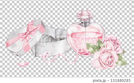 neutral cute watercolor ribbon frame isolated on white background 131880285