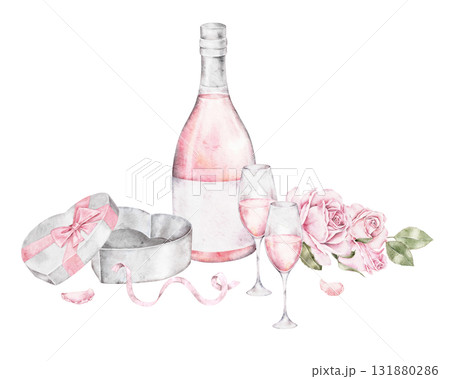 neutral cute watercolor ribbon frame isolated on white background neutral cute watercolor ribbon frame isolated on white background 131880286