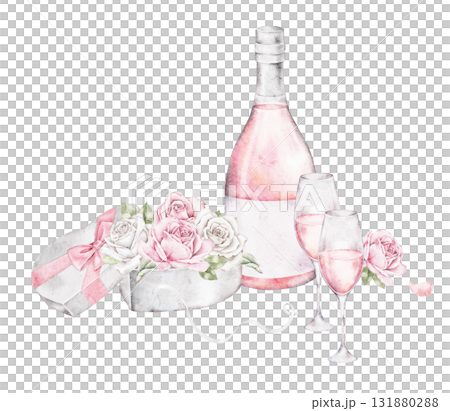 neutral cute watercolor ribbon frame isolated on white background neutral cute watercolor ribbon frame isolated on white background 131880288