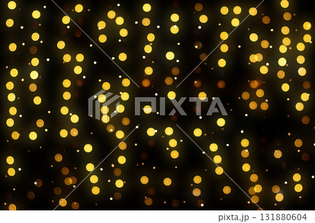 Golden bokeh lights glow in dark background, creating warm festive ambiance and dreamy atmosphere tonight Golden bokeh lights glow in dark background, creating warm festive ambiance and dreamy atmosphere tonight 131880604