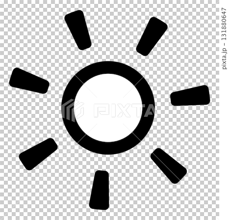 Simple sunny weather vector icon 131880647