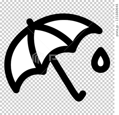 Simple rain symbol vector icon Simple rain symbol vector icon 131880648