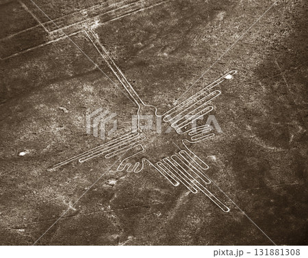 南米ペルー・ナスカの地上絵 ハチドリ 南米ペルー・ナスカの地上絵 ハチドリ 131881308