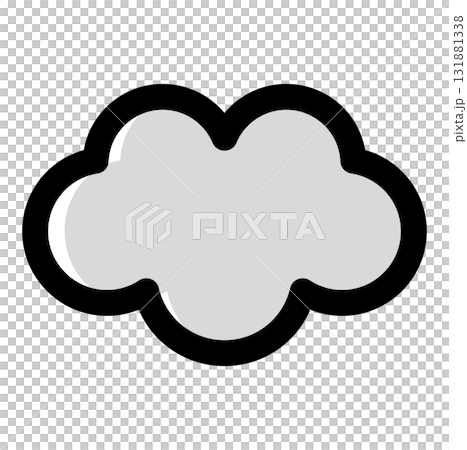 簡單的雲彩色向量圖標 簡單的雲彩色向量圖標 131881338