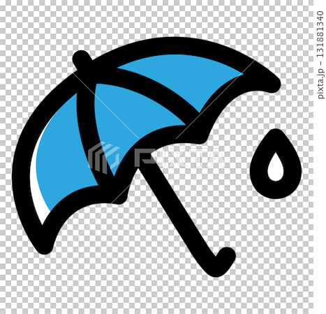 簡單的雨符號彩色向量圖標 簡單的雨符號彩色向量圖標 131881340