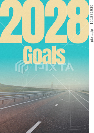 Planning for future success and setting 2028 goals on an open road 131881939