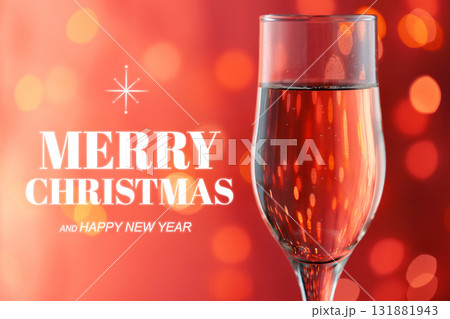 Celebrate the festive season with a toast of sparkling drink and holiday cheer 131881943