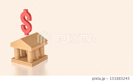 The Bank Building for Earn or save concept 3d Rendering. 131883245