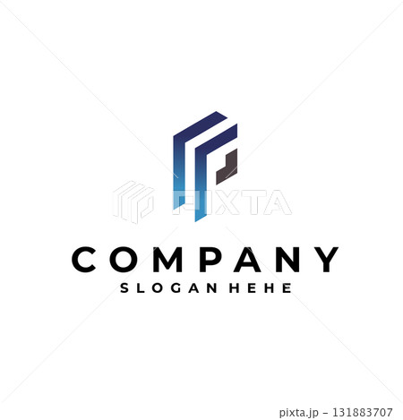 Modern P letter logo vector Modern P letter logo vector 131883707