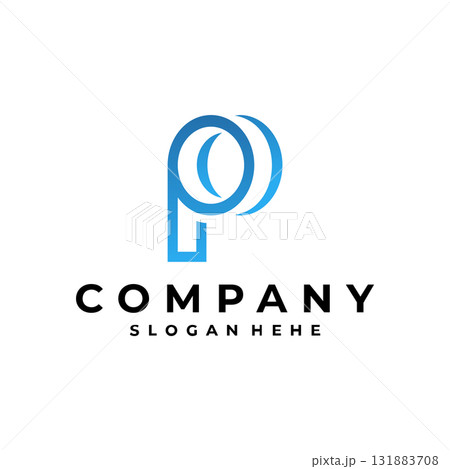 Modern P letter logo vector 131883708