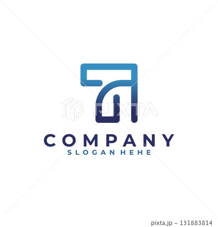 Modern TM letter logo vector 131883814