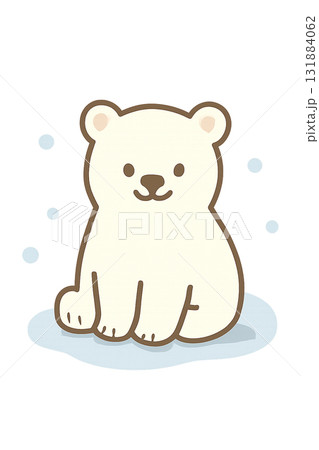 雪の中の白くま — Polar Bear in the Snow 131884062
