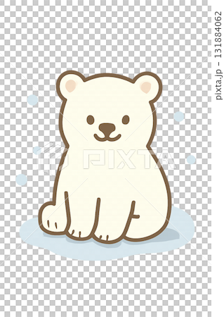 雪の中の白くま — Polar Bear in the Snow 131884062