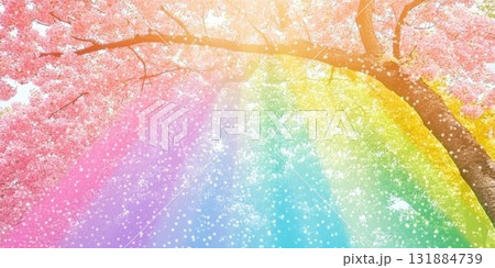 Flowers Bloom with Gentle Colors and Bright Sparkles that Radiate Cheerfully 131884739