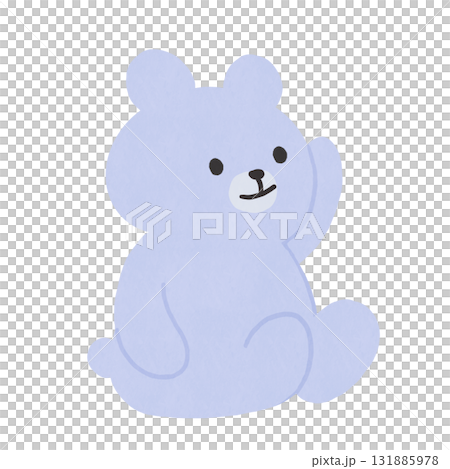 舉手的熊（白色） 131885978