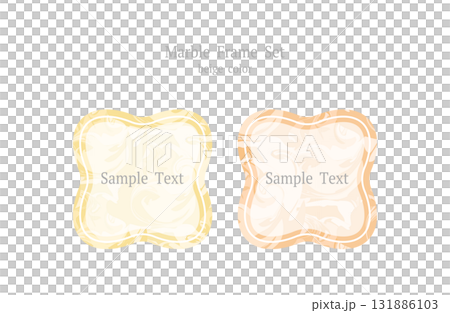 ベージュのマーブルフレームセット04 ベージュのマーブルフレームセット04 131886103