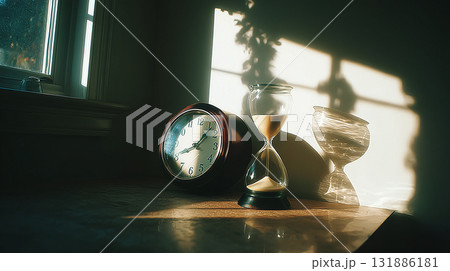 午後の光と砂時計｜静かに流れる時間と影のある暮らし 131886181