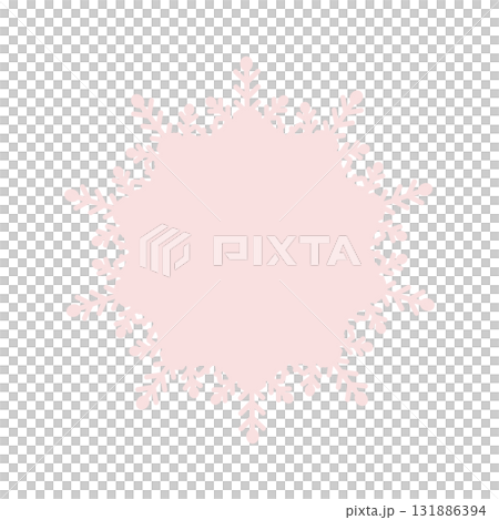 Natural lace-style frame illustration material Snowflake image White background Vector png transparent 131886394