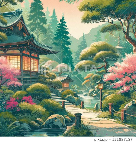 古き良き日本庭園、日本庭園、美しき日本の風景 131887157